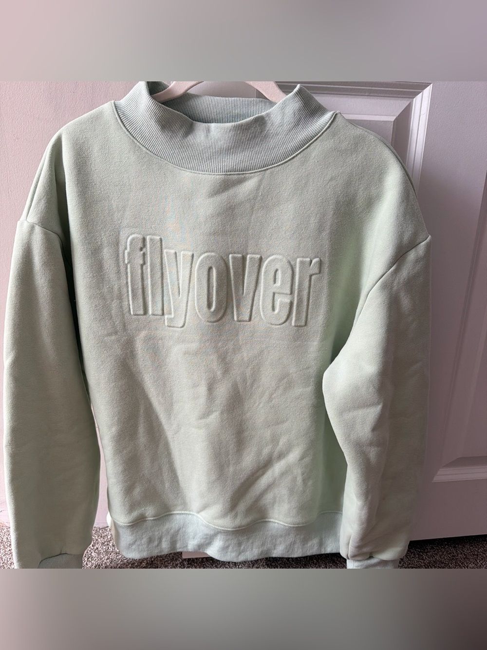 Flyover Embossed Logo Mockneck - Mint